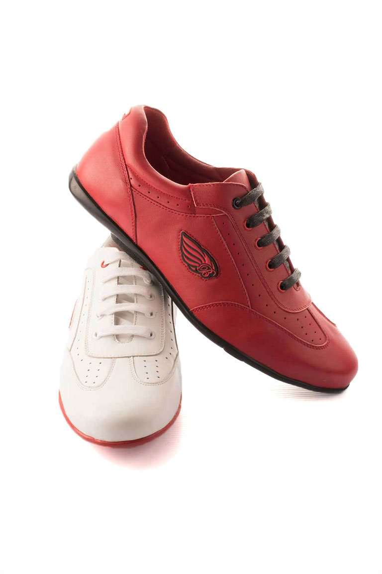 Bogart Man - Men's - Smart Casual Sneaker-Stacked-Red/White