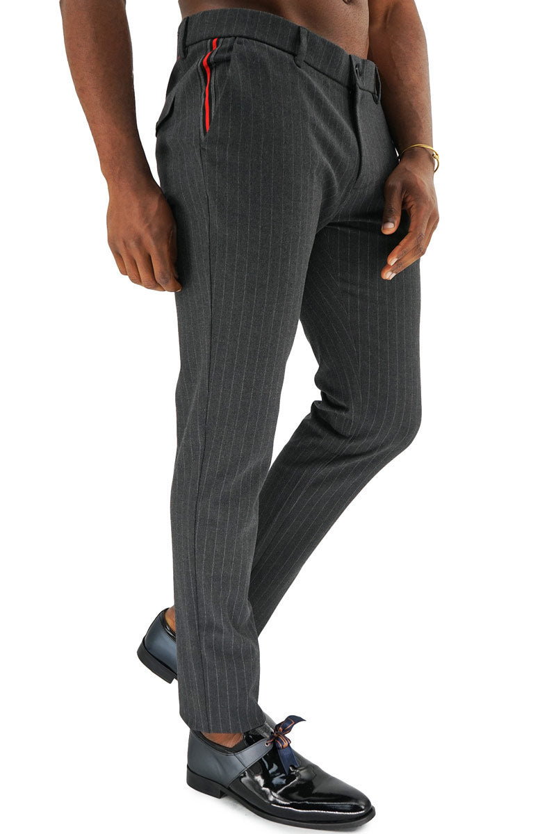Bogart Man - Men's - Bishop Stretch Magnet Pocket Trouser-side-Charcoal