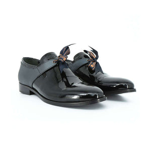 Bogart Man - Men's - Linen-Lace Patent Shoes-Side-Black 
