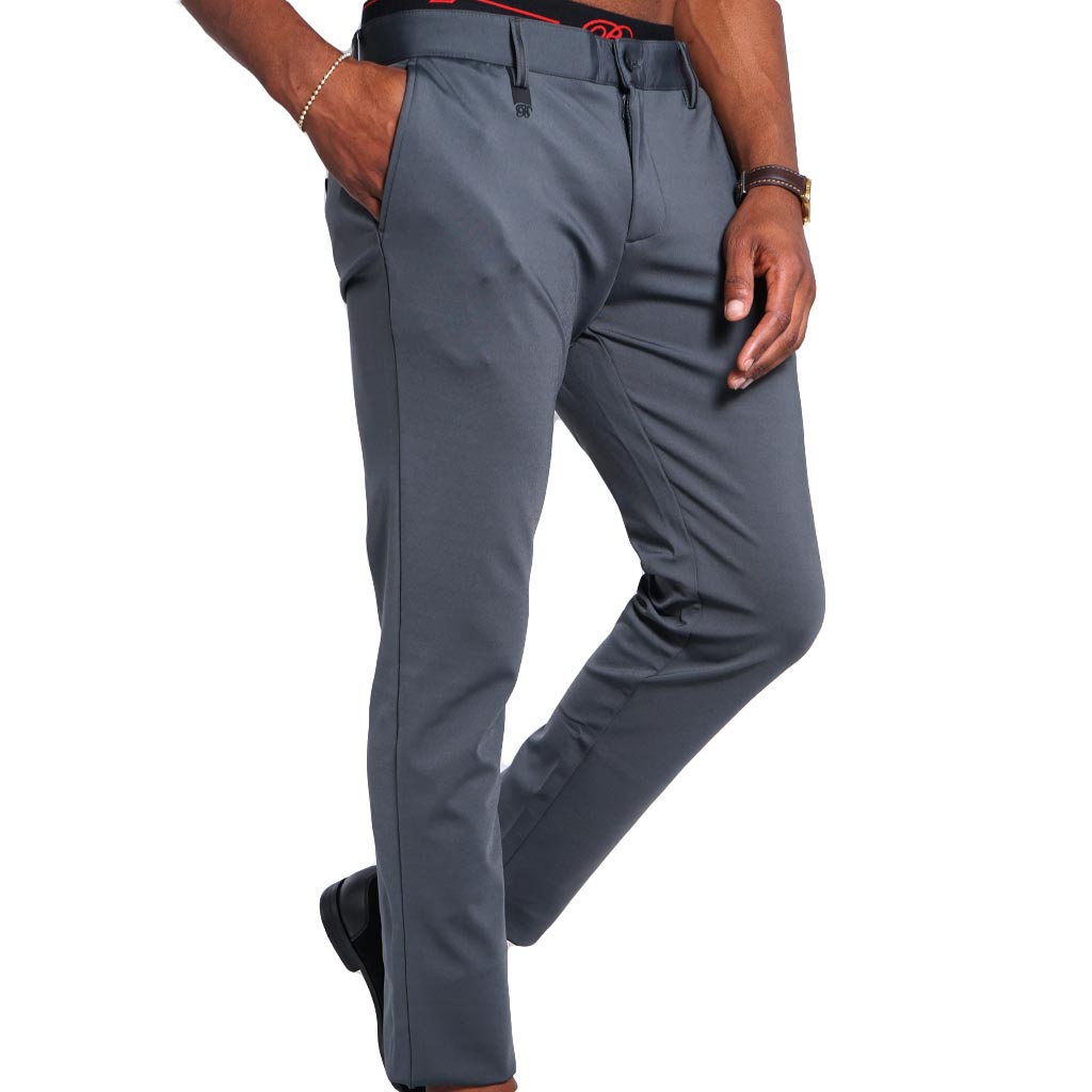 Bogart Man - Men's - Premium Elastane Stretch Pants-Side-Grey