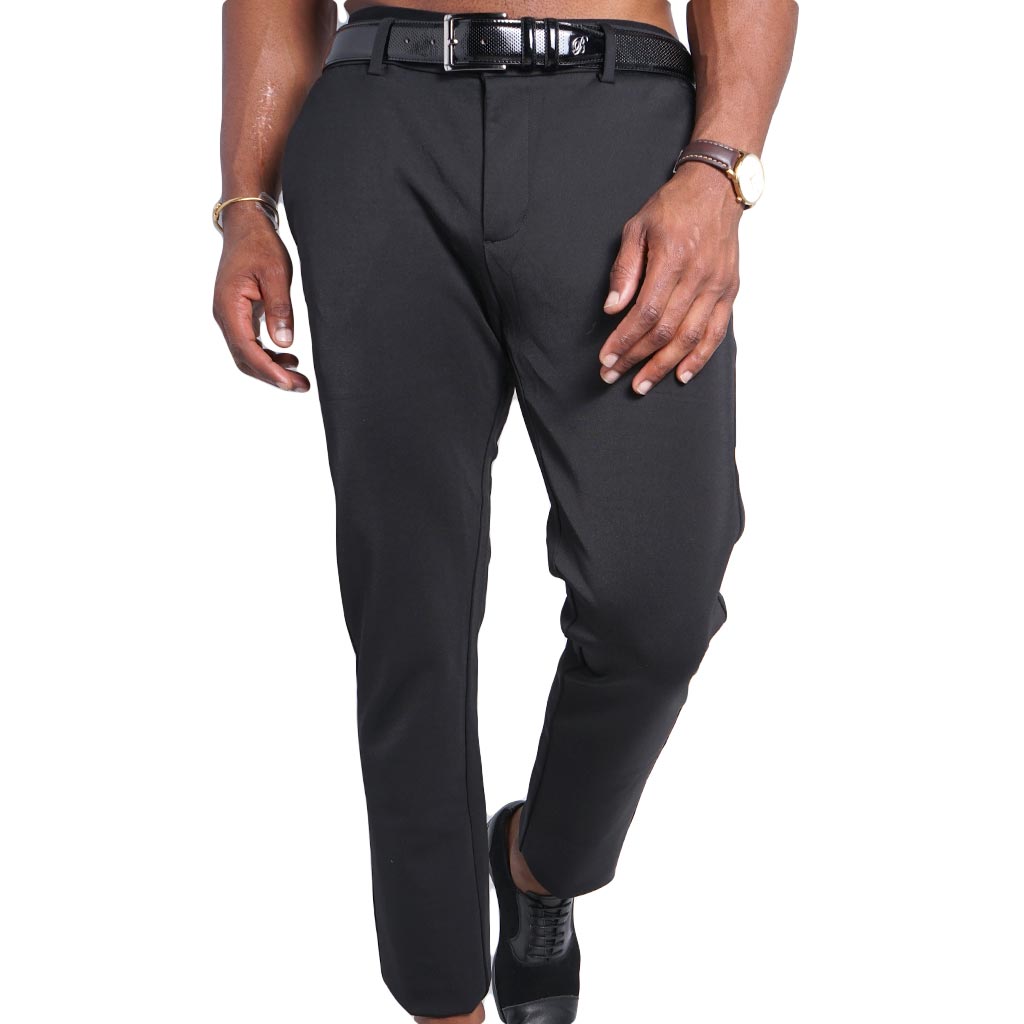 Bogart Man - Men's - Premium Stretch Pants-Front-Black