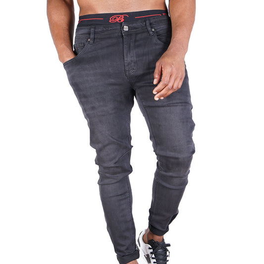 SPOGI Fever Collection Light Fade Jean-Black-Front