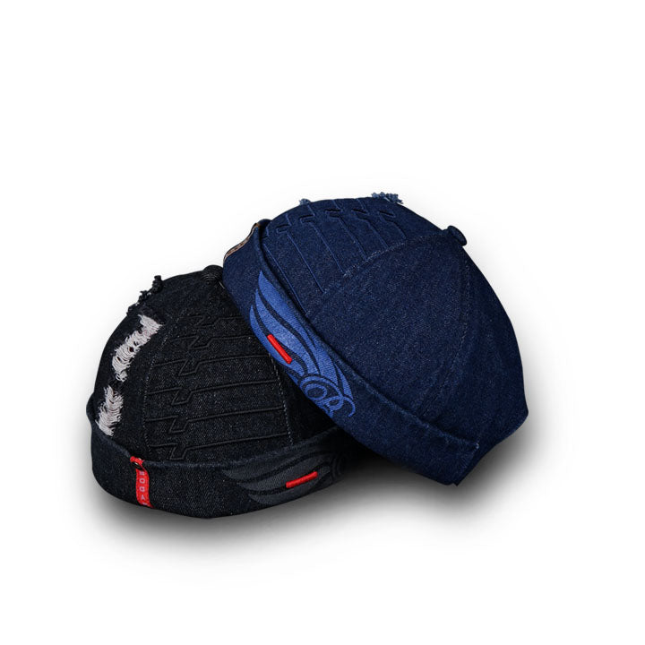 Bogart Premium Collection Docker Denim Hat-Black & Bleu 