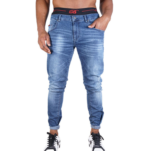 Bogart Diamond Collection Blue Wash Fade Jean-Front