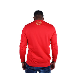 BogartMan-Men_s-RedGoldSweater-Back-Red-BMLS61