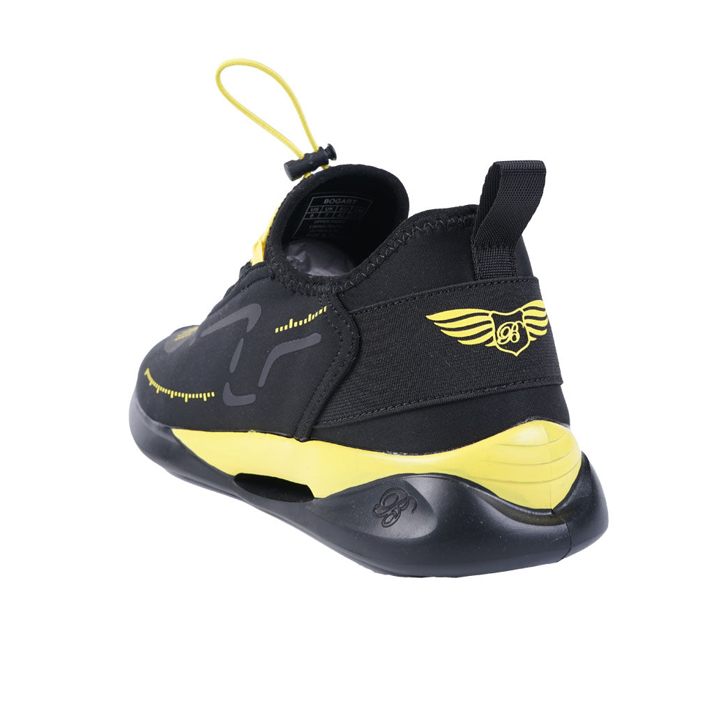 Bogart Man Premium Airloom Sneaker-Black/Yellow-Back