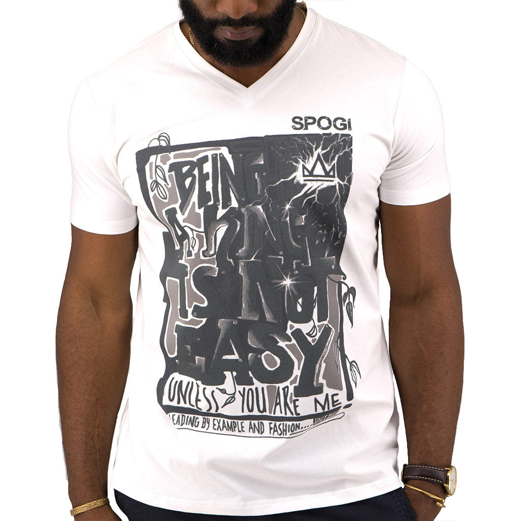 Bogart Man - Men's - SPOGI King T-Shirt-White-Front
